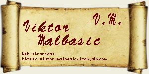 Viktor Malbašić vizit kartica